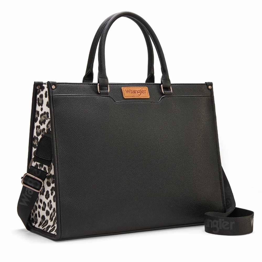 Wrangler Carry-All Large Tote Work Tote /Crossbody Black